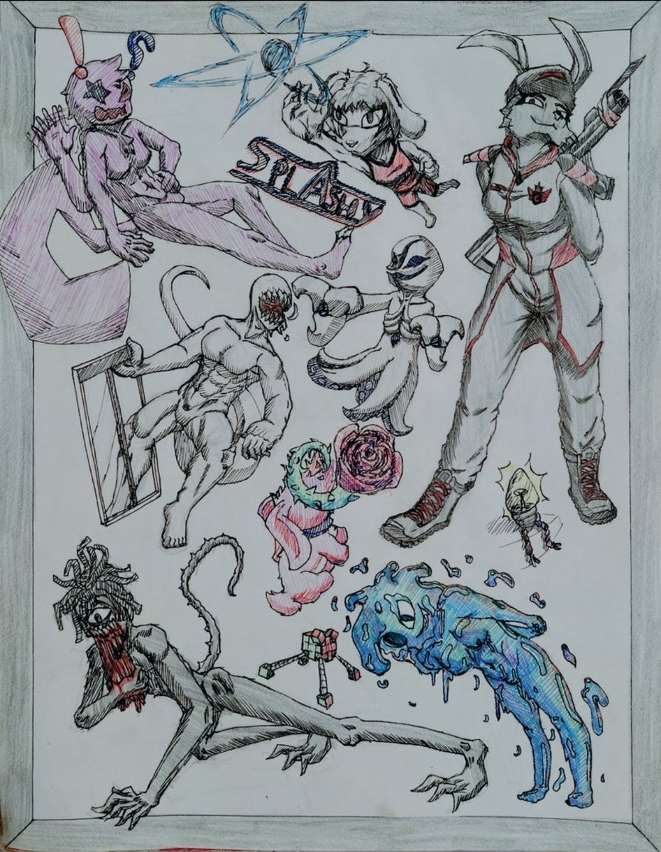 SplashyBunny's tweet photo. Practica de Personajes parte-1
Bosquejos random de Oc's que tenia olvidados.
#art #traditionalart #furry #furryart #Aliens #humanoids https://t.co/tbLOQKAJvO