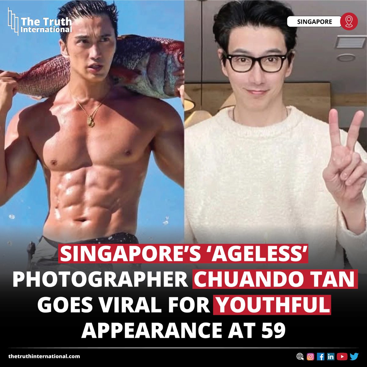 ttimagazine's tweet image. Singapore’s ‘Ageless’ Photographer Chuando Tan Goes Viral for Youthful Appearance at 59

FOR FULL STORY: thetruthinternational.com/singapores-age…

#Singapore #Ageless #Photographer #ChuandoTan #GoesViral #Youthful #Appearance #TTI