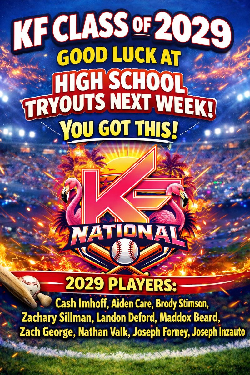 KF -Killer Flamingos Baseball - National tweet media