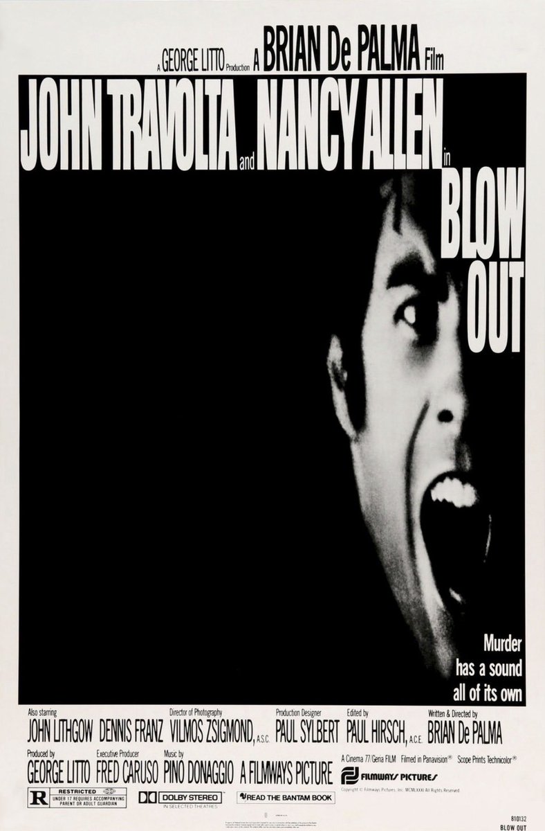 TrueMovieTakes's tweet photo. @ATRightMovies The ending of the De Palma classic 'Blow Out' is as beautiful as it is harrowing. That's a good scream... chef's kiss. https://t.co/Hnb9MC9ALs