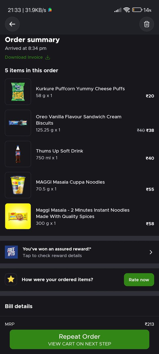 TagadiyaMilan's tweet photo. Blinkit strikes again: Mom ordered Oreo Vanilla Flavour—received Chocolatey Sandwich. Support dismisses as "packaging change," closes chats without fix. Two tries, same script. @letsblinkit
 @blinkitcares
 @albinder
 @zomato
 #BlinkitFail #WrongDelivery https://t.co/WB3q11ekMA