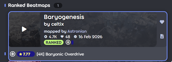 Astronian18's tweet photo. I forgot to make a post but I got my first ranked map! yay took 19 months since I started maping https://t.co/YYdlwpvJhj