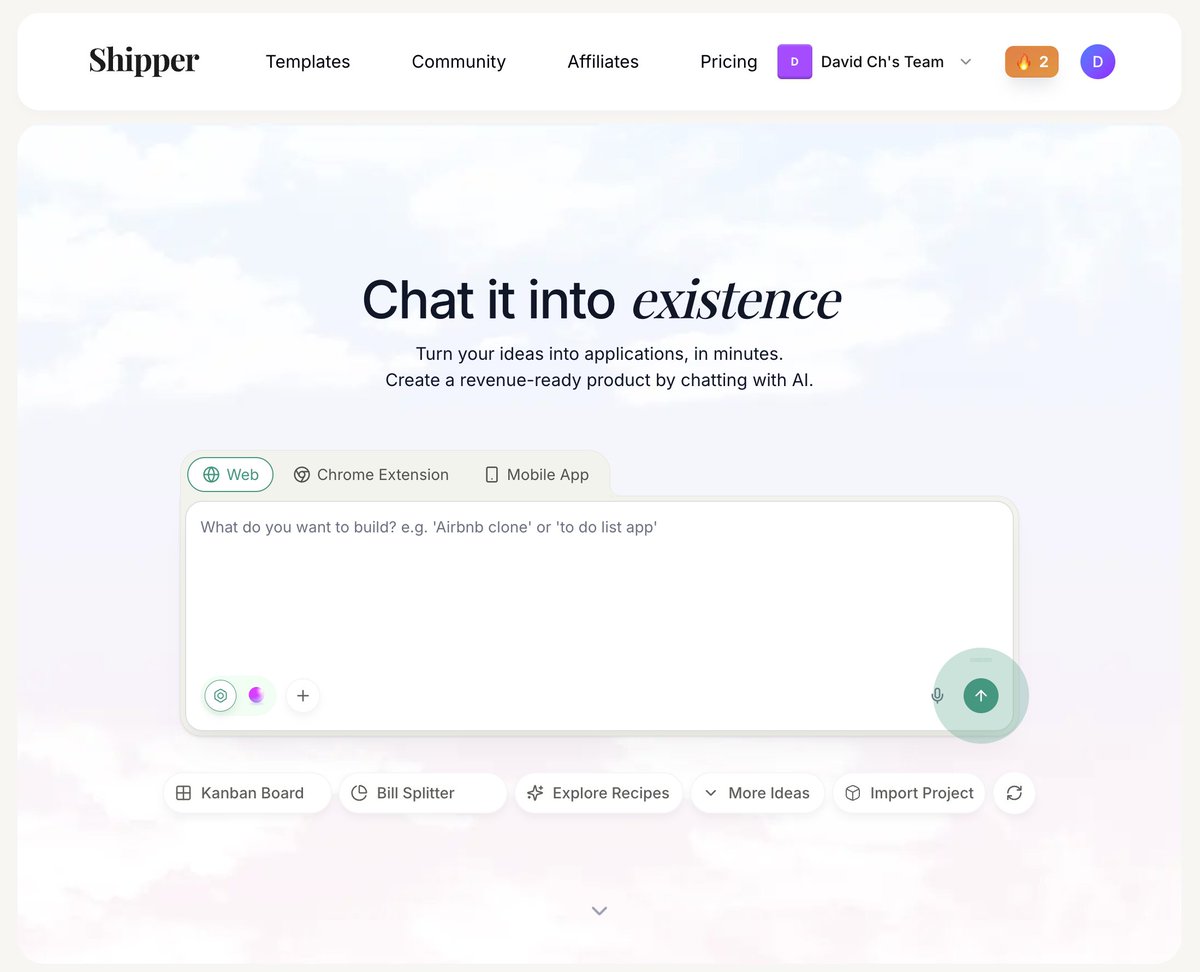 We built something a little dangerous for founders.

It’s called Shipper 2.0

An AI builder that turns your ideas into launch-ready businesses.

Think:
• Prompting ideas in <5 words
• AI builds out the full plan, from idea to launch
• Launch web apps, mobile apps, sites, or