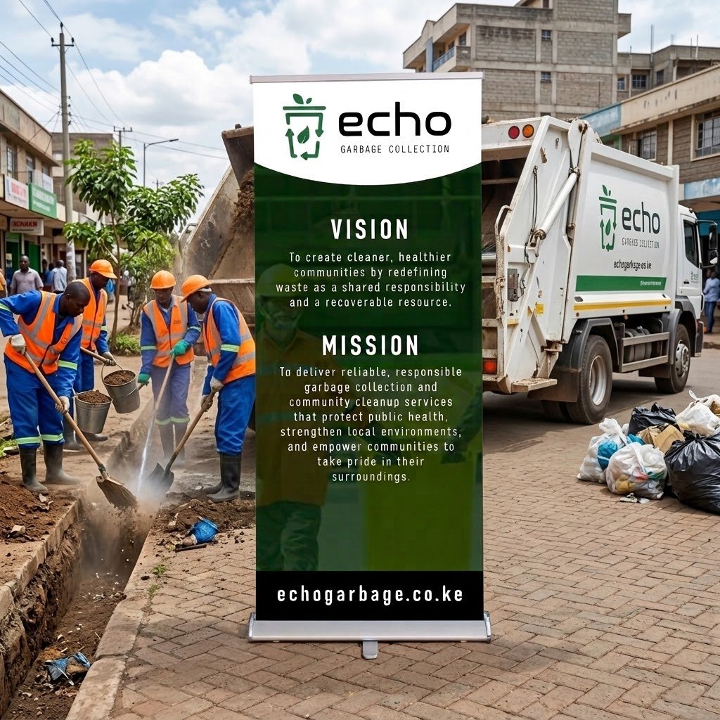 thetechstacity's tweet image. Another success story for rollup banner design and branding for Echo Garbage Collection.

We design, brand, print and deliver rollup banners to clients across the nation.

Call/WhatsApp us today: 0758 130 962

#Techstacity