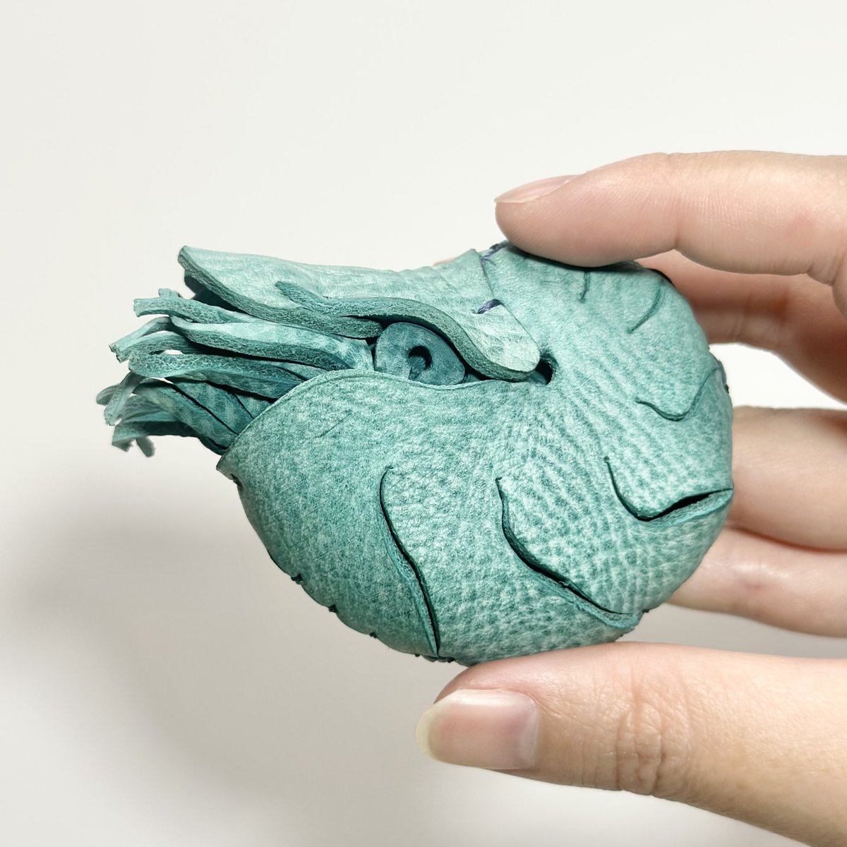 海模様のオウムガイ、完成〜！🌊 #うみハマ5 #レザー #本革