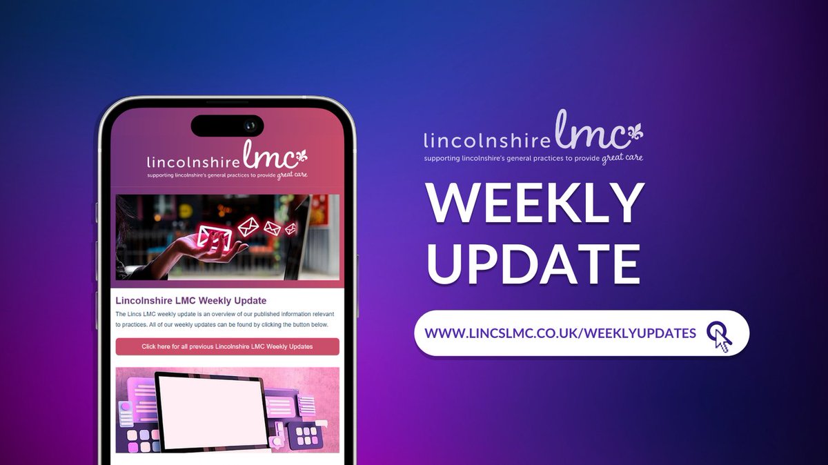Catch up on this week's LMC Update for Lincolnshire Practices. 

Find out what's new and stay connected!

lincslmc.co.uk/weeklyupdates/

#LincsLMC