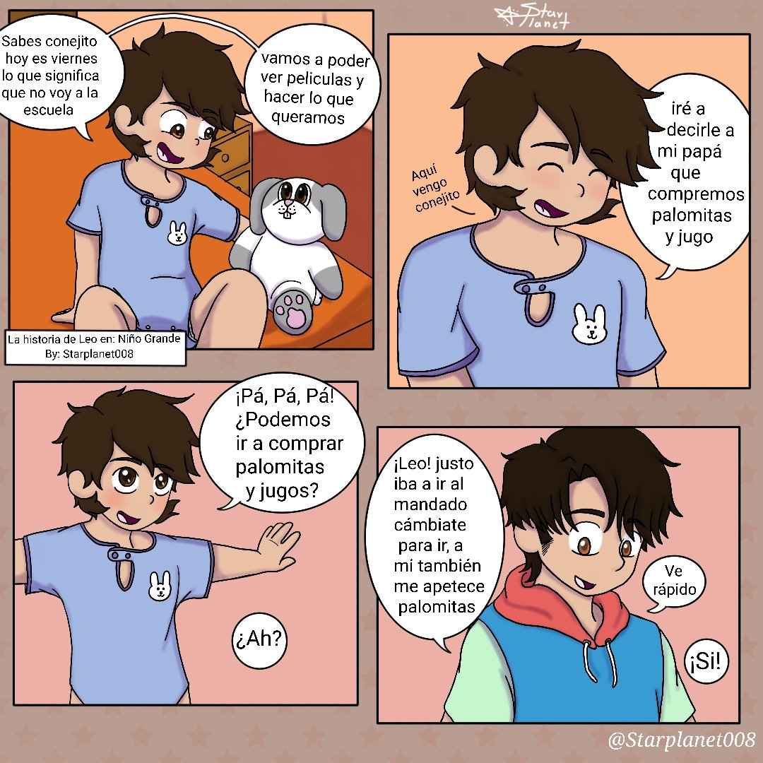 starplanet008's tweet photo. 🐰La historia de Leo en: Niño grande parte l🐰 ✨️Español✨️
#abdlcomic #abdlboy #abdlart https://t.co/E47S04Cwuw