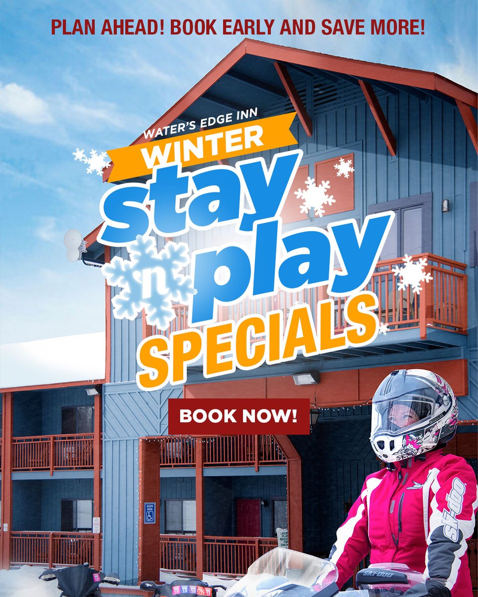 WatersEdgeADK's tweet photo. 𝘽𝙤𝙤𝙠 𝙀𝙖𝙧𝙡𝙮 &amp; 𝙎𝙖𝙫𝙚! ☃️❄️ Visit Old Forge &amp; enjoy shops &amp; dining, local bars &amp; restaurants, hiking, fresh air, snowmobiling &amp; McCauley Mountain (while conditions last), outdoor adventure, &amp; more!

BOOK NOW! 👇
https://t.co/uUw1lQRJkg

#WatersEdgeInn
#OldForgeNY https://t.co/tyGSfVHlYF