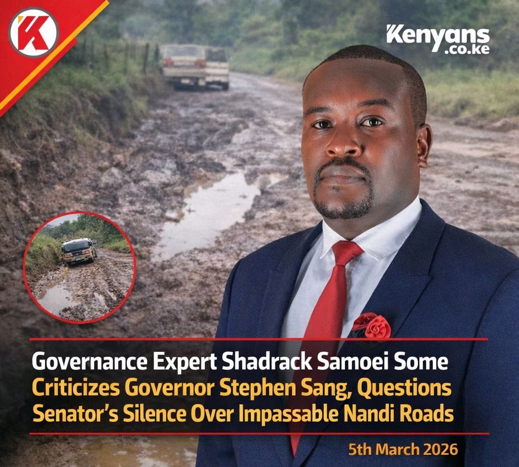 Nandi’s poor roads are unacceptable. Farmers can’t move produce and patients risk their lives reaching hospitals.

It’s a failure of Governor Stephen Sang’s administration and the Roads CECM—and the Senator’s silence is worrying.
#KondapNandi