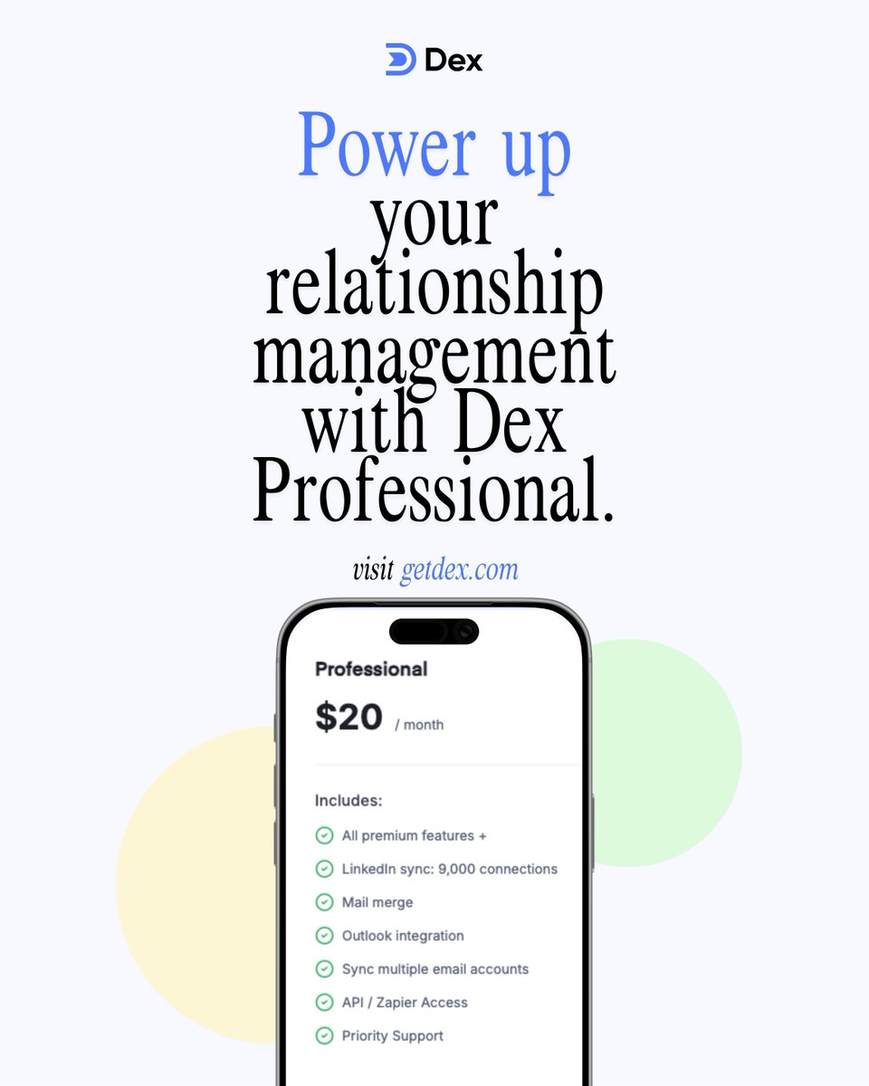 Dex Personal CRM tweet media