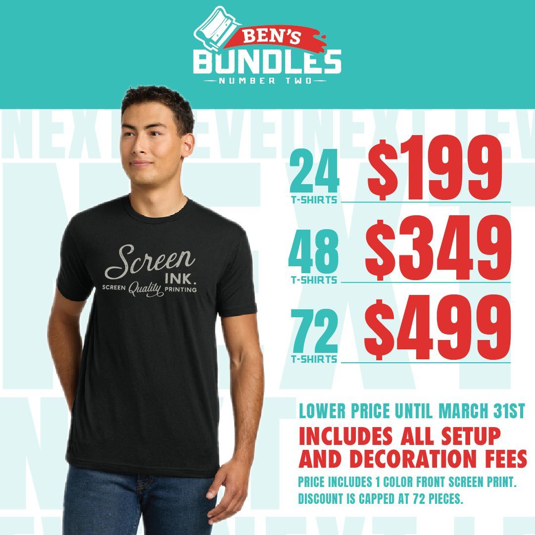 screeninc's tweet photo. T-shirt Sale💥 Contact Screen Ink and ask for Ben! https://t.co/EZ9CqW4NoX