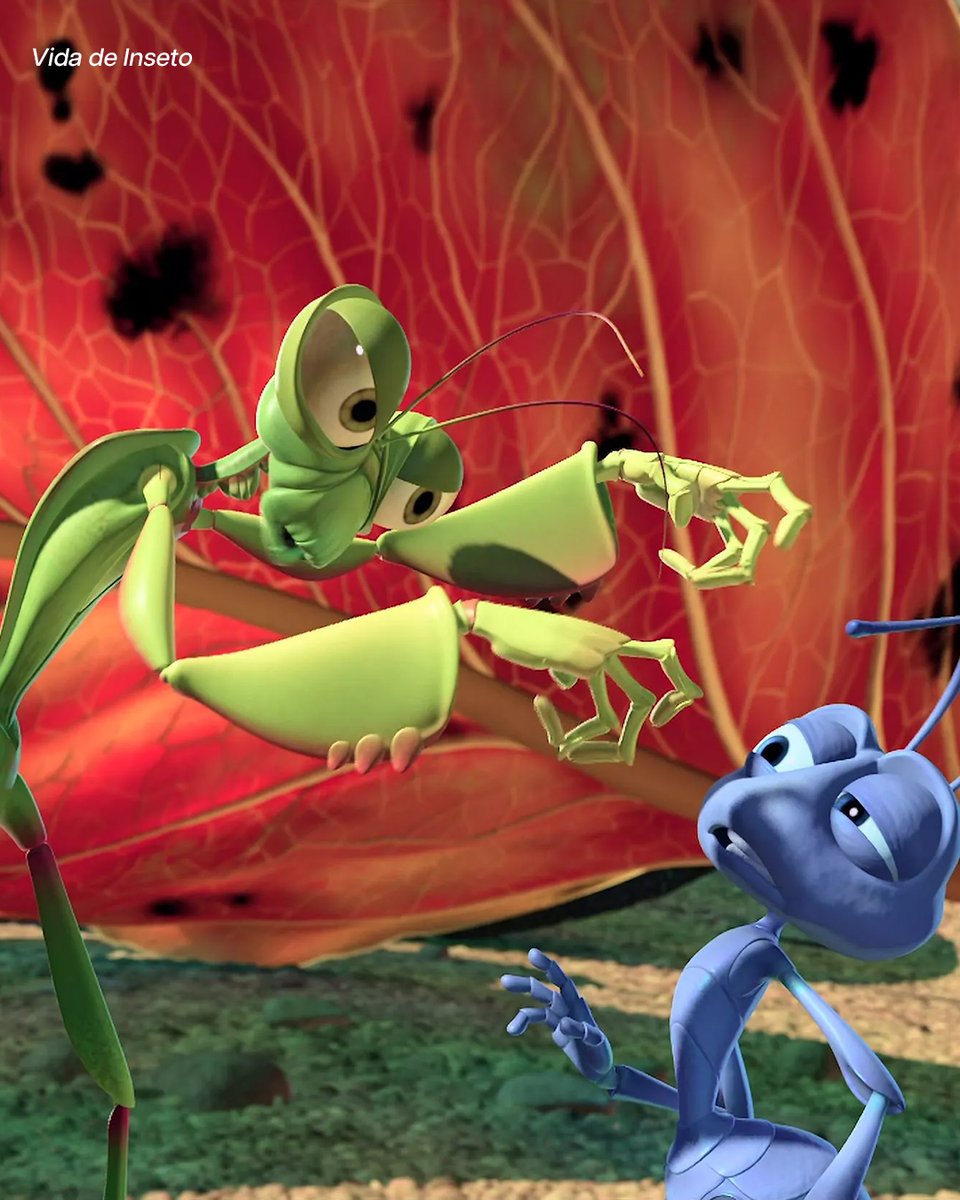 DisneyPlusBR's tweet photo. Aqui, louva-a-deus e formiga são amigos.
#VidaDeInseto está no #DisneyPlus. https://t.co/SEht4JP3JI