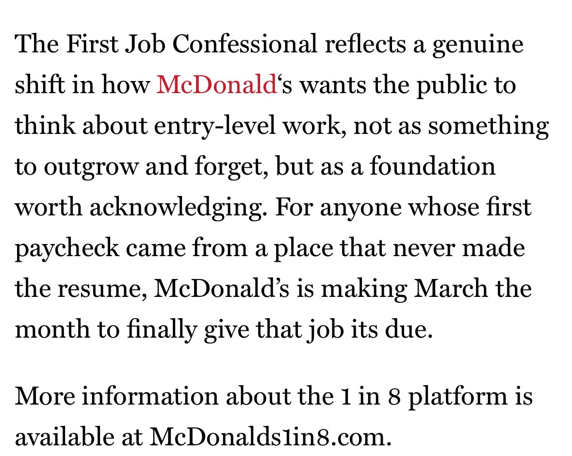 nicolandriainfo's tweet image. 🔗 Olandria Carthen leads the new McDonald’s campaign celebrating first jobs as the foundation of future success 
#myfirstjob #olandria #FirstJobConfessional
