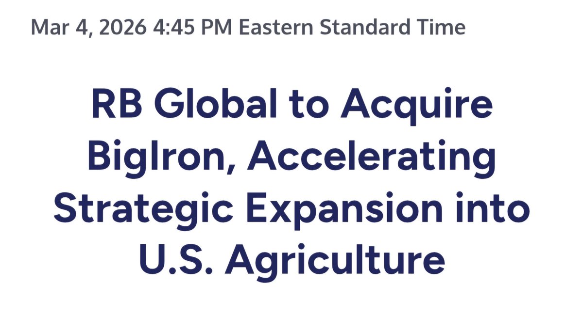 Skauctionguy's tweet photo. Consolidation continuing to happen in the auction industry. https://t.co/AYVvJninIY