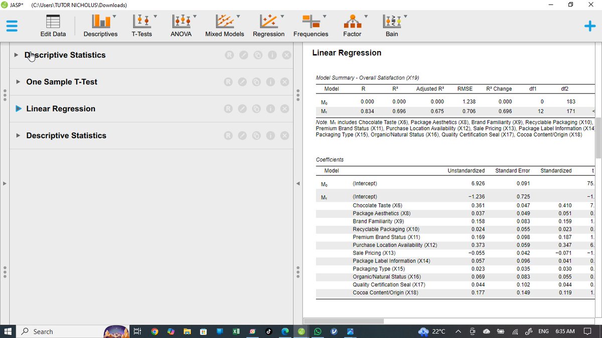 NicholusOmondi7's tweet photo. Data Analysis: JASP, SPSS, Jamovi, NVivo, Tableau & R Programming.
Accurate work. Timely delivery.
Call/WhatsApp: +254796-385-670
Email: tutornicholus62@gmail.com
#StatisticsSupport #MathsTutor #EconomicsHelp #DataAnalysis #SPSS https://t.co/bhPTG04xBe