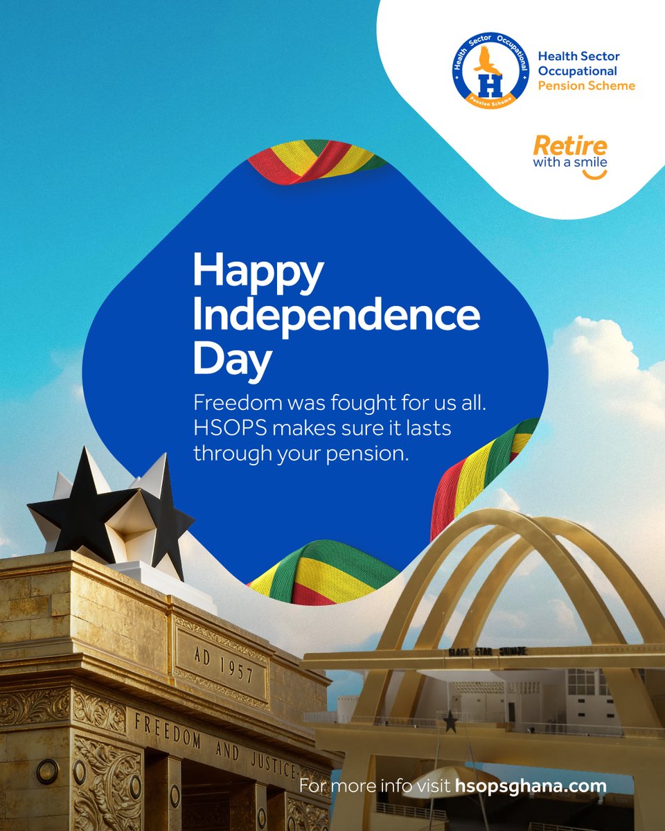 _hsopsghana's tweet photo. Today, we celebrate the courage, resilience, and vision that shaped our nation. As Ghana marks another year of independence, we proudly stand with every Ghanaian committed to progress, excellence, and nation-building.

Happy Independence Day.

#GhanaAt69 #IndependenceDay #HSOPS https://t.co/5W4scGrzHT