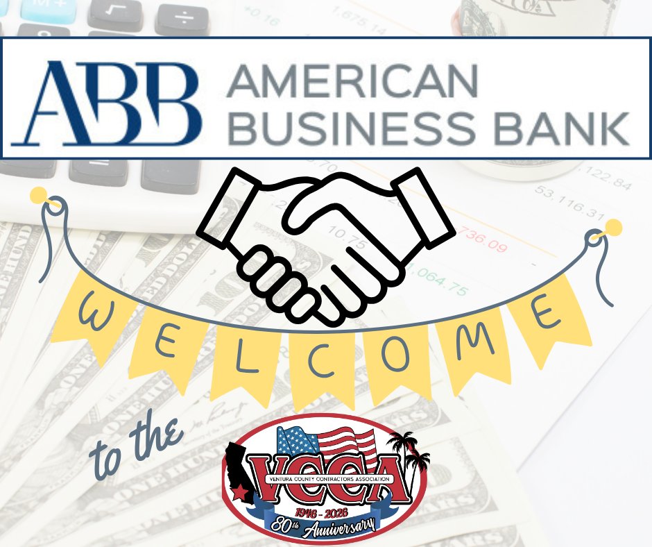 Welcome our new member:  American Business Bank to the Ventura County Contractors Association!
americanbb.bank vccainc.com
