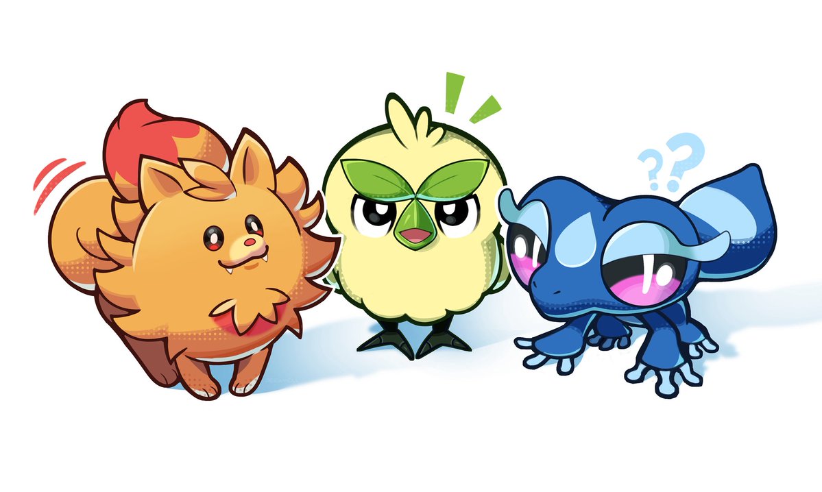 Gecqua, Browt, Pombon 🌱💧🔥 #PokemonWindsWaves