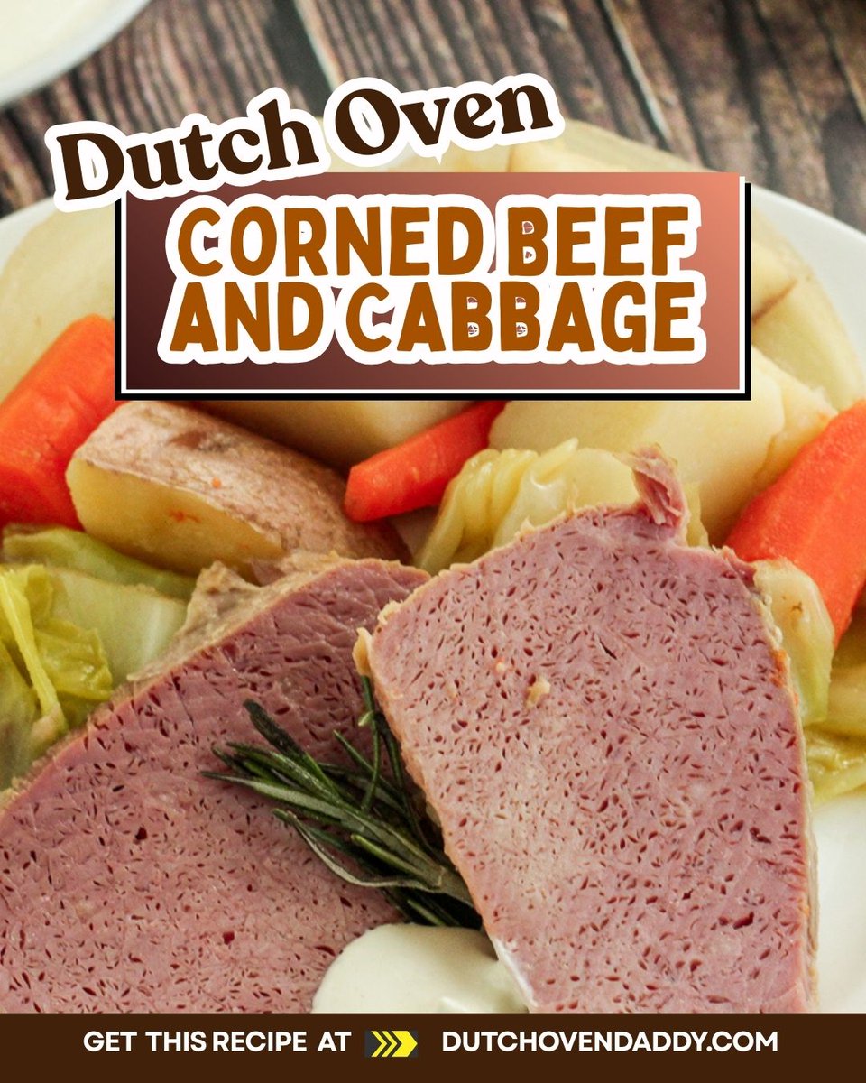 dutchovendaddy's tweet image. 🥩🥬 Get the Recipe: dutchovendaddy.com/dutch-oven-cor…
Dutch Oven Corned Beef and Cabbage is tender, flavorful, and the ultimate comfort meal for any occasion.

#CornedBeef #CornedBeefAndCabbage #DutchOvenCooking #ComfortFood #HomeCooking #DinnerIdeas