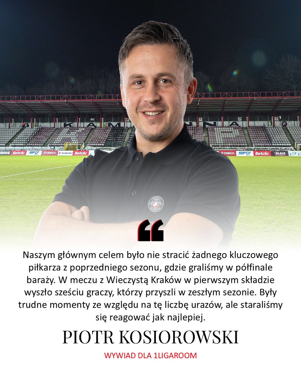 🎙 Polecamy kolejny wywiad do przesłuchania. Nasz Dyrektor Sportowy Piotr Kosiorowski był gościem <a href="/1Liga_Room/">1LigaRoom</a>.

Wywiad z Dyrektorem (45:40 - 1:01:37)
tiny.pl/x80ppq585