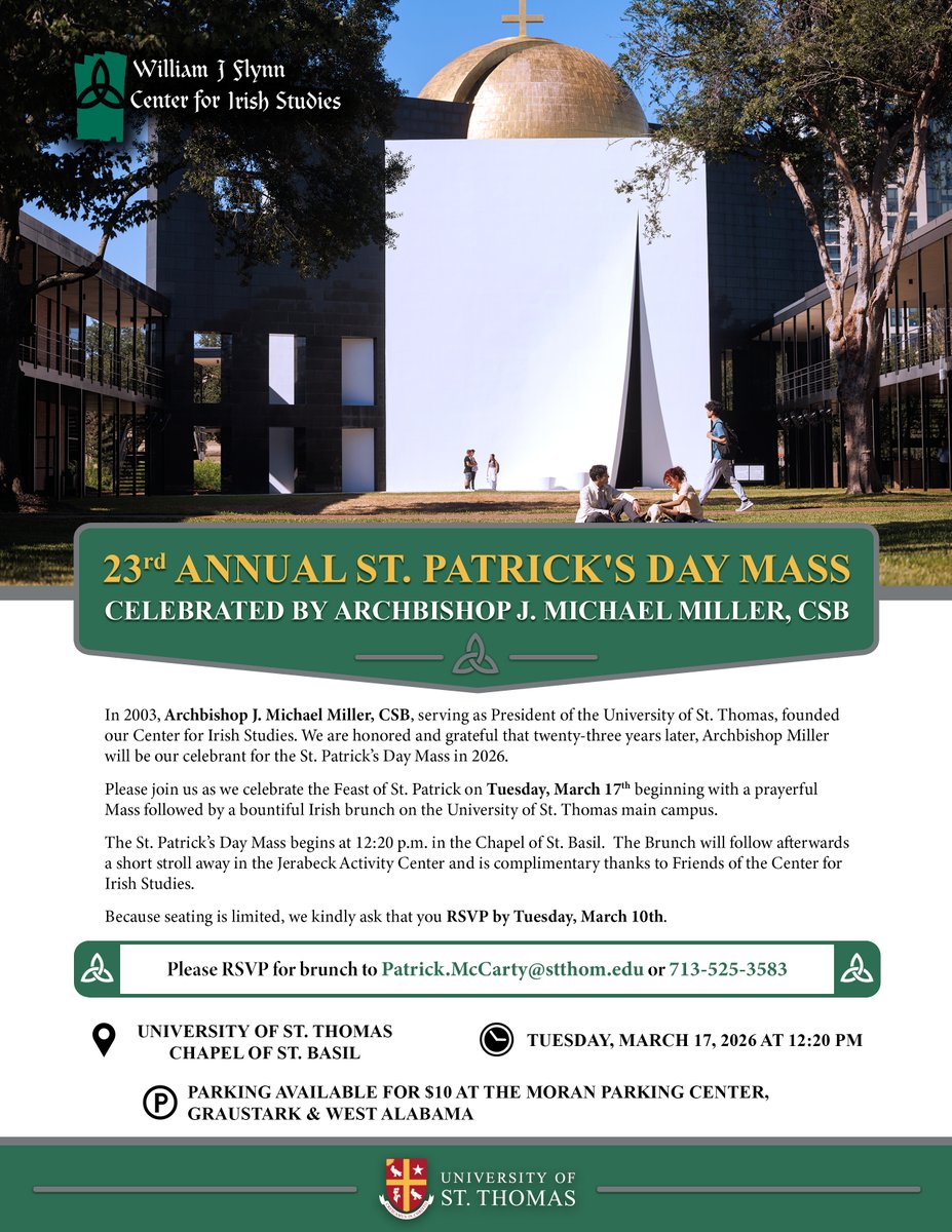 UST William J. Flynn Center for Irish Studies tweet media