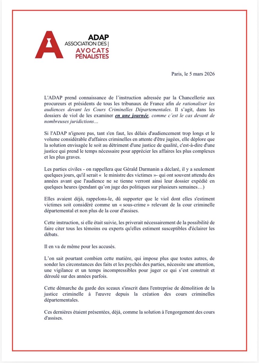 Association des Avocats Pénalistes tweet media