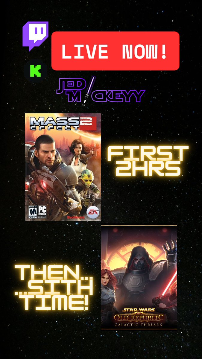 💜 twitch.tv/jedimickeyy
💚 kick.com/jedimickeyy

<a href="/SWTOR/">The Old Republic</a> <a href="/Twitch/">Twitch</a> <a href="/masseffect/">Mass Effect</a> <a href="/kick/">KICK</a> 
#swtor #twirch #masseffect2 #KickStreaming