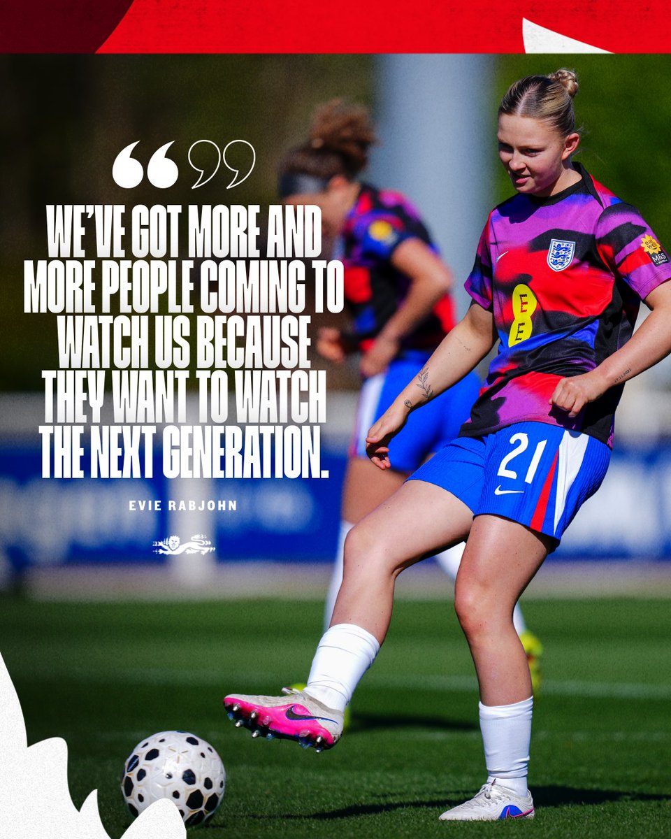 Lionesses's tweet photo. From playing in goal for fun, to recovering from suffering an ACL injury 💪

#YoungLionesses player Evie Rabjohn dives into the experiences that have shaped her into the player she is today 🦁
