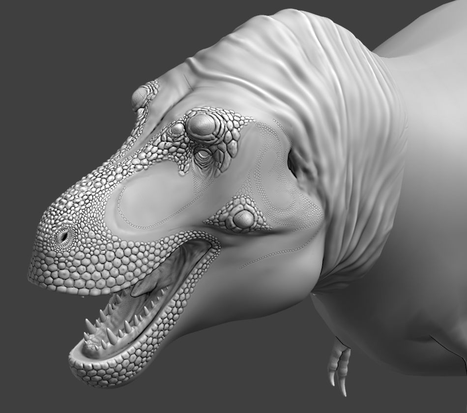 GvkTheGoober's tweet photo. more progress on stan the trex #paleoart #dinosaur #Blender3D https://t.co/1Fxa66vOeX