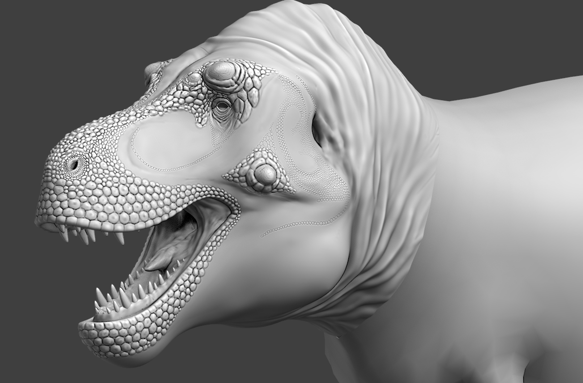 GvkTheGoober's tweet photo. more progress on stan the trex #paleoart #dinosaur #Blender3D https://t.co/1Fxa66vOeX