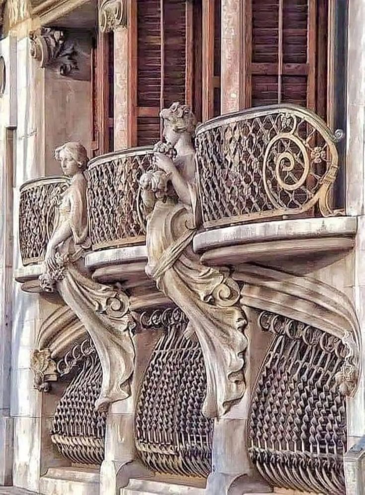 The Casa Solà-Morales, a prominent example of Catalan Modernism (Art Nouveau) located in Olot, Spain.