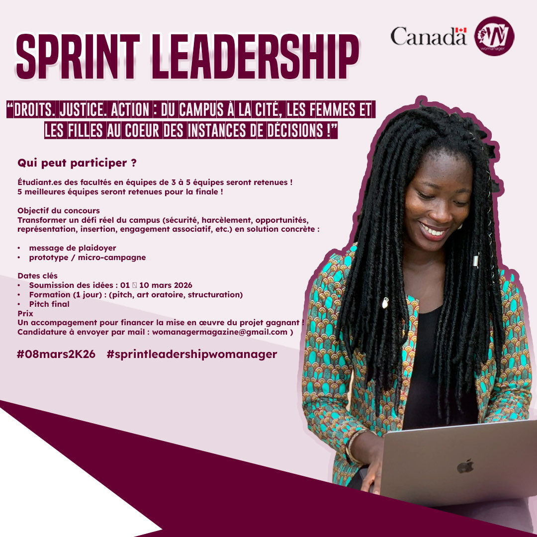 Womanager_'s tweet image. Che.es womanager #etudiant.es cette initiative est exclusivement pour vous 👇🏾👇🏾👇🏾. 

Faites nous parvenir vos propositions au womanagermagazine@gmail.com avant le 10 mars ! 

Faites parler votre leadership sur le campus ! 

#womanager #sprintleadership