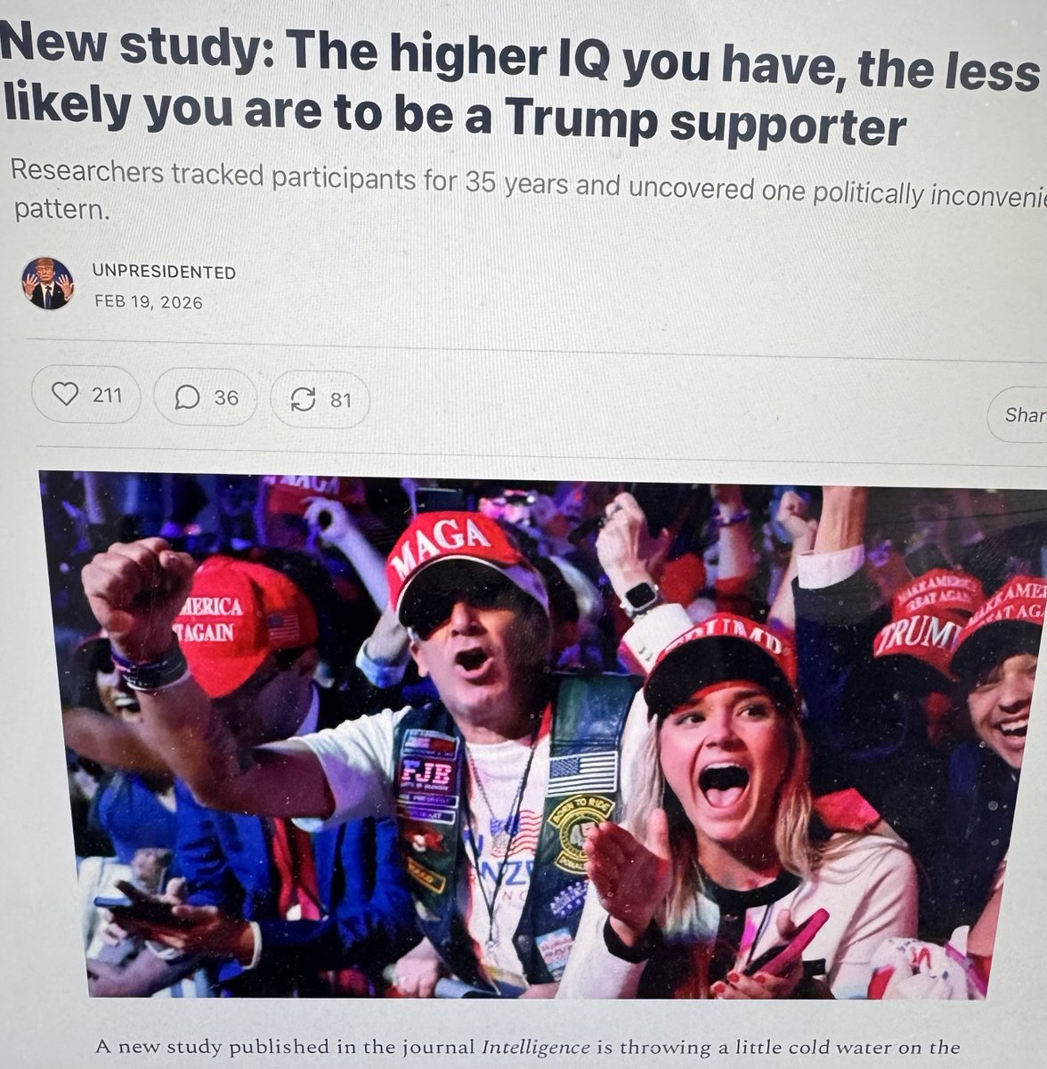 Didn’t need a study for this