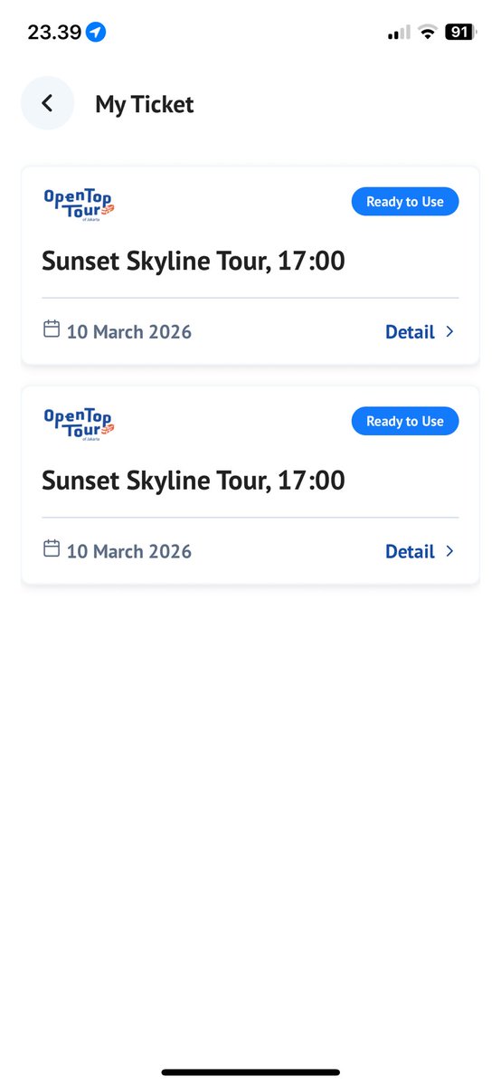lhcxtwy's tweet photo. wts tiket open tour TJ sunset skyline tour hari selasa tanggal 10 maret 2026 jam 5 sore #zonauang️ https://t.co/MLRRKY86uH