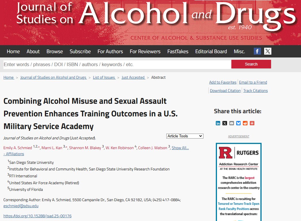Journal of Studies on Alcohol and Drugs tweet media