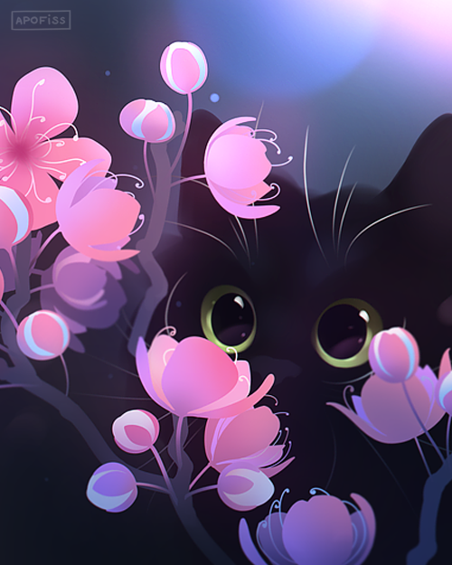 「Sakura season soon! ( wallpaper link in 」|apofissのイラスト