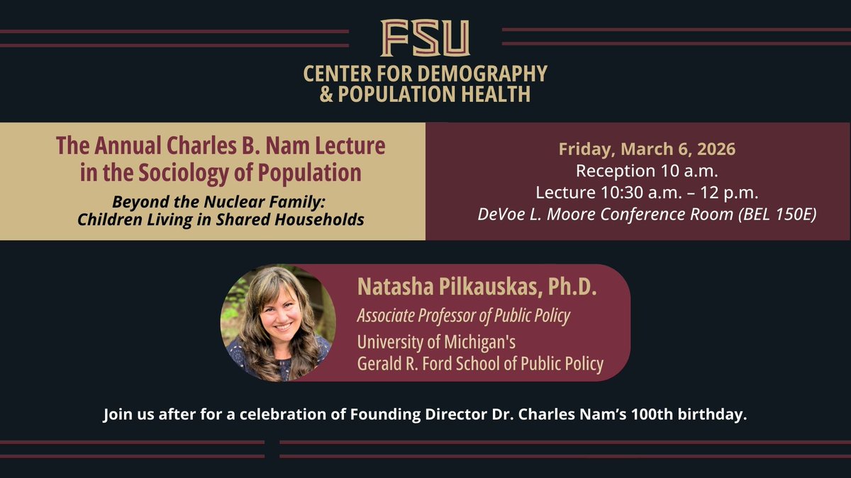 FSU Center for Demography & Population Health tweet media