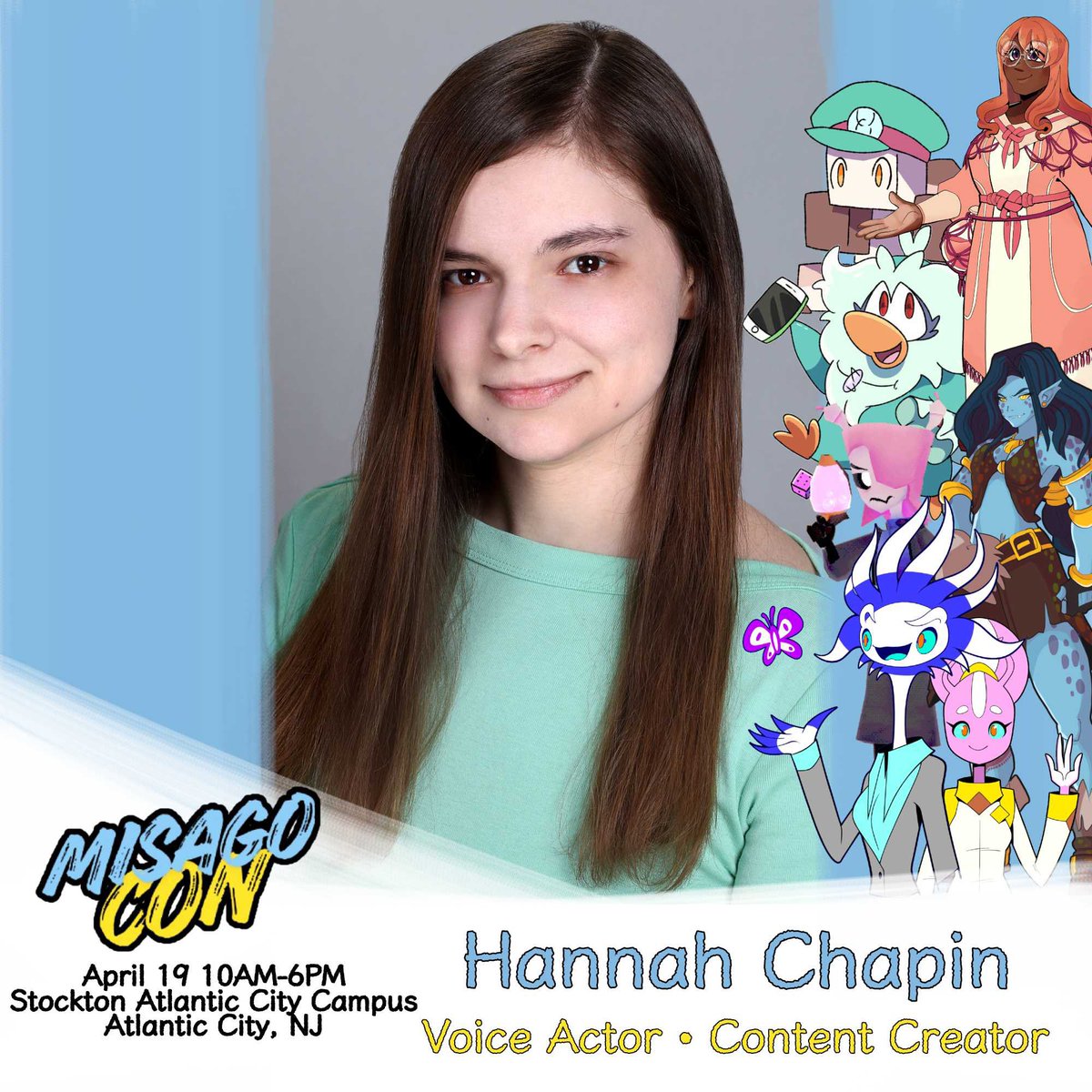 hannah_chapin's tweet photo. Convention Announcement!

I’m excited to announce that alongside my position as co-con chair, I will be attending @ConMisago on April 19th as a guest! I’ll mainly be walking around but I will also see about setting aside time to have a meet and greet! 

Tickets 🔗⬇️ https://t.co/k6aFYusOkD