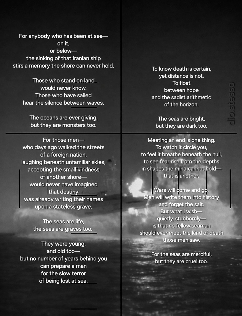 WiseBakasur's tweet photo. #Iran #IranShipAttack #IranWar #IranIsraelWar #SubmarineAttack #IRISDena Whoever you were, rest in peace folks. https://t.co/Ns9ZC7n2xh