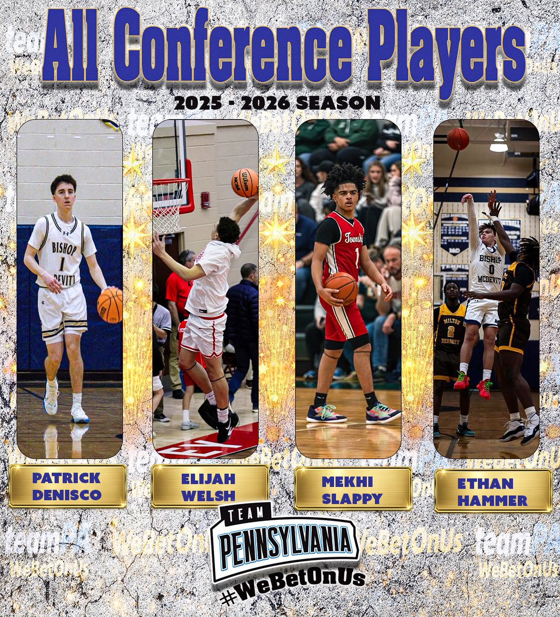 TeamPABoysAAU's tweet photo. Big time seasons from these Team PA hoopers! MVP & All-Conference honors for the 2025-2026 HS season.
Congrats to:
Alijah Cooper
Manny Martinez
Luke Lehman
Kyle Parrish
Cortland Michaels
Cooper Mowry
Patrick Denisco
Elijah Welsh
Mekhi Slappy
Ethan Hammer
#WeBetOnUs #PaAllDay https://t.co/vpLiHhk6bd