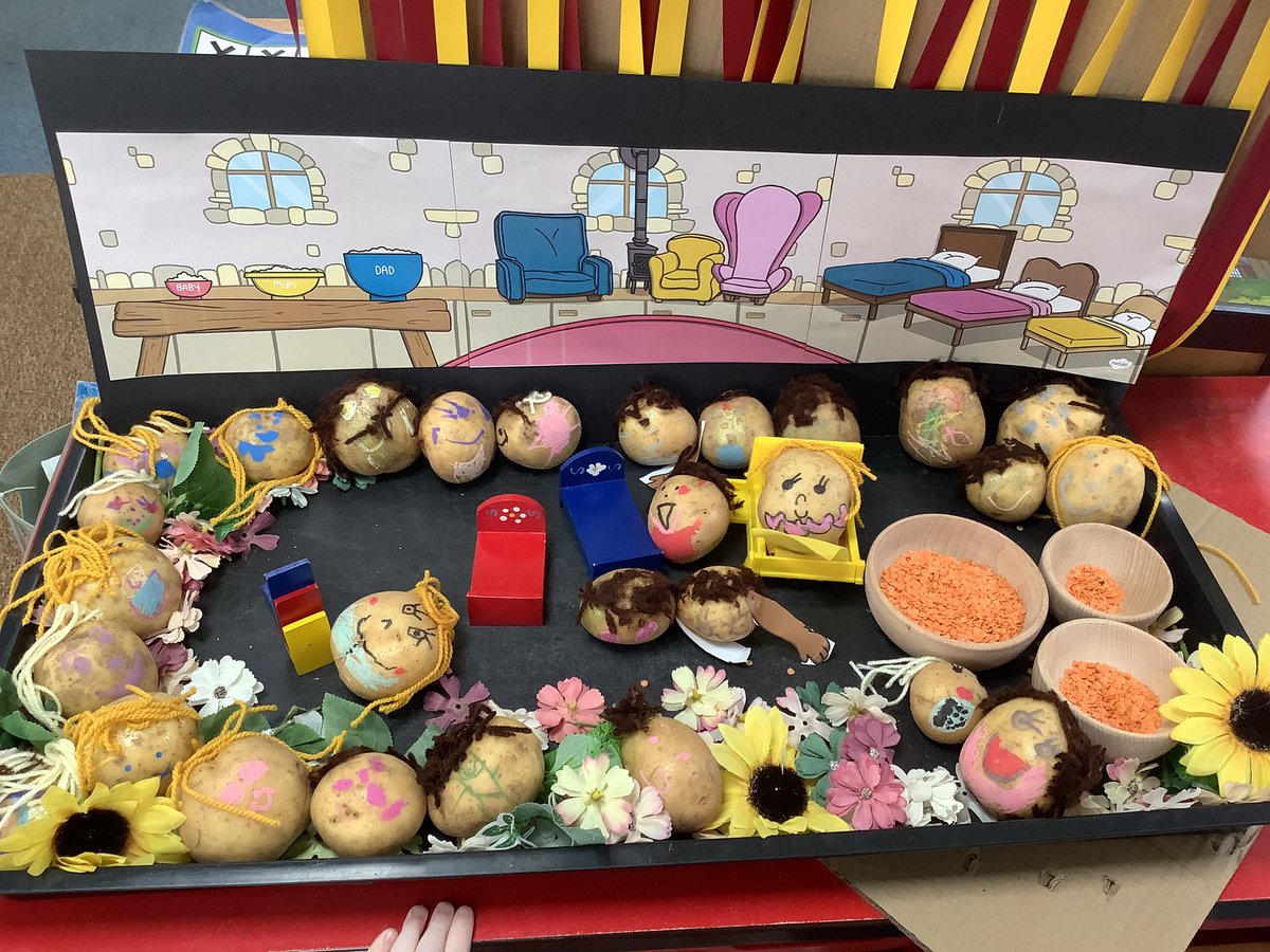 We’ve had so much fun today turning our potatoes into Goldilocks and The Three Bears! 👩🏼‍🦱🐻🐻🐻 #WorldBookDay2026