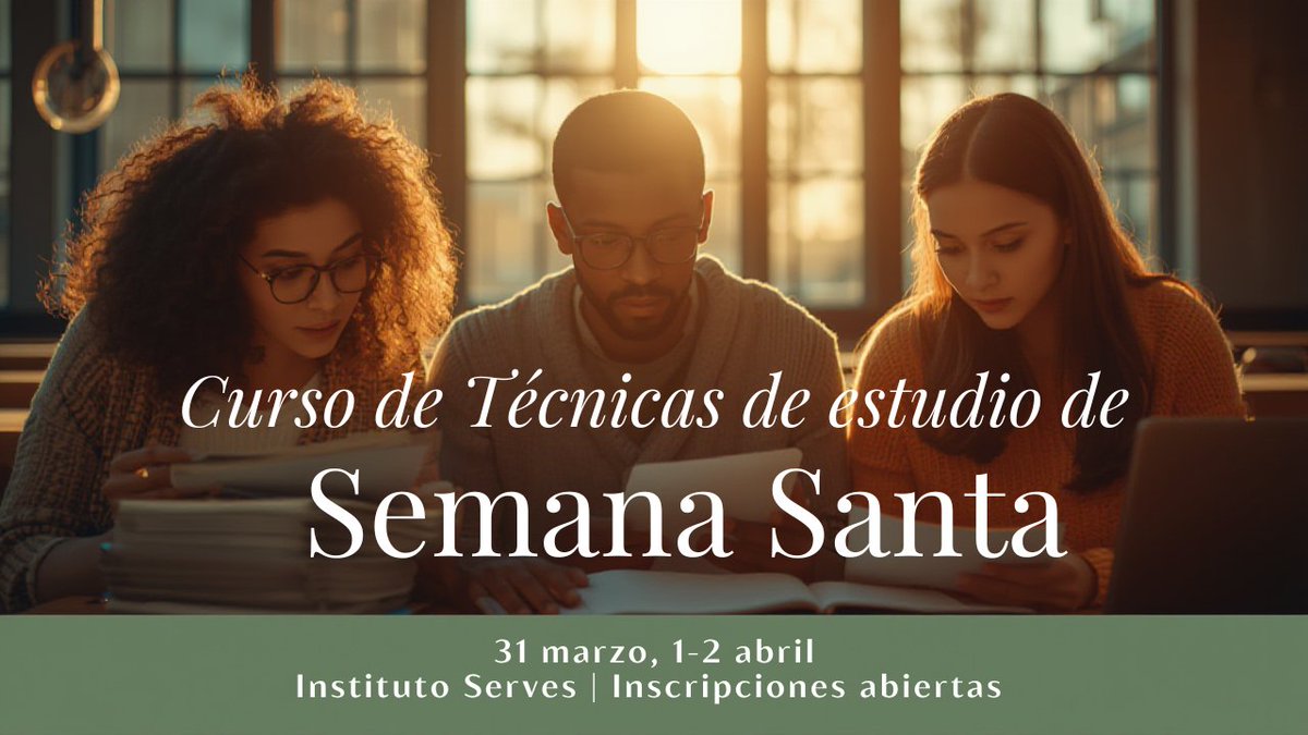 gruposerves's tweet photo. 📚 Una técnica que cambia la forma de estudiar (y el curso de Semana Santa) https://t.co/kWMJdgfzYw https://t.co/BfWhVlfhnA