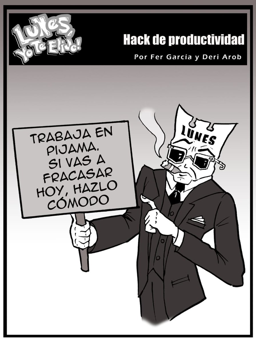 Productividad realista: eficiencia variable, comodidad constante.
 Al menos el outfit no te traiciona.
 ¿Tu mejor trabajo nace en modo formal o en modo casa?

#lytecomic #juevesdehack #comicmexicano #productividad
Por <a href="/elcomicologo03/">Comicologo</a> y Deri Arob de Códice Cómics Mx ©2026