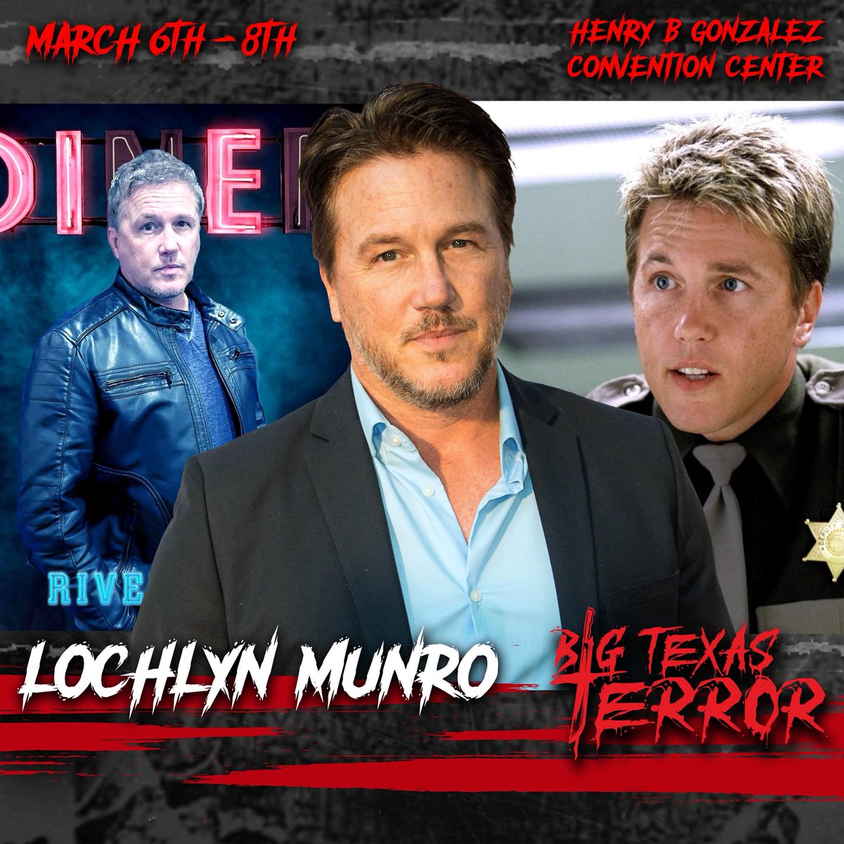 CandVPromotions's tweet photo. Come meet @KimFCoates , @markboonejunior , @LochlynMunro  and Jon Abrahams at @bigtexasterror in San Antonio, TX this weekend. Visit https://t.co/L21vrWPs6v for tickets and information. https://t.co/wzcTRNIaFf