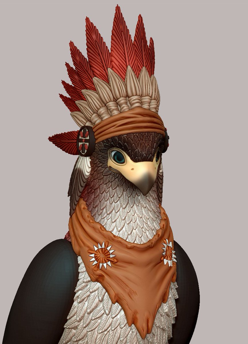 I am making a bird (comm wip) 🦚