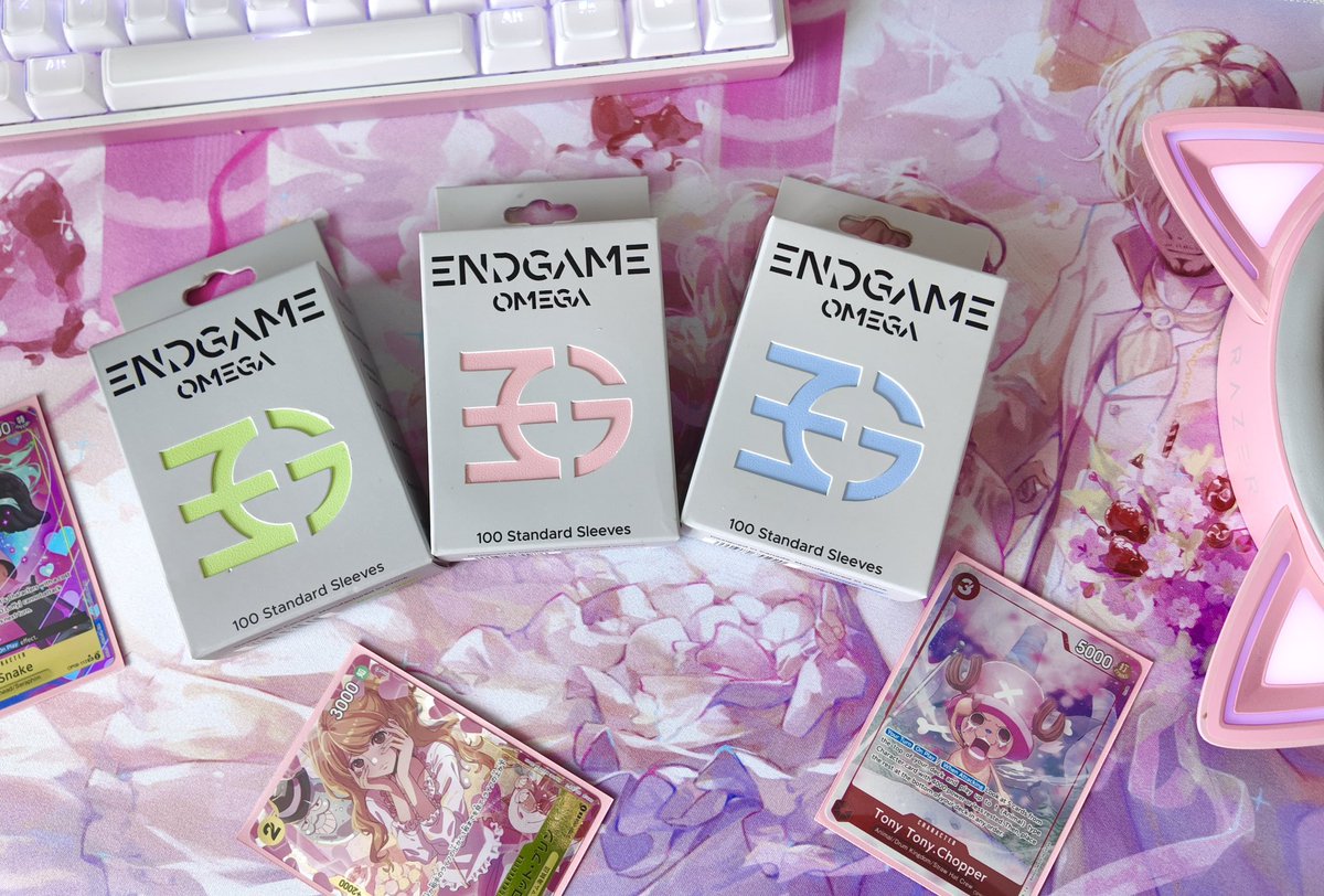 🍵🌸🦋GIVEAWAY ALERT 🍵🌸🦋

ENDGAME and I will be giving away a pack of sleeves to three lucky winners! all they have to do is…

• follow <a href="/acebunnytcg/">𝒃𝒖𝒏𝒏𝒚 ˚ʚ♡ɞ˚</a> + <a href="/endgametcg/">ENDGAME</a> 
• repost
• reply with ur fav card 

winners choose between three of the most popular colours: matcha green,