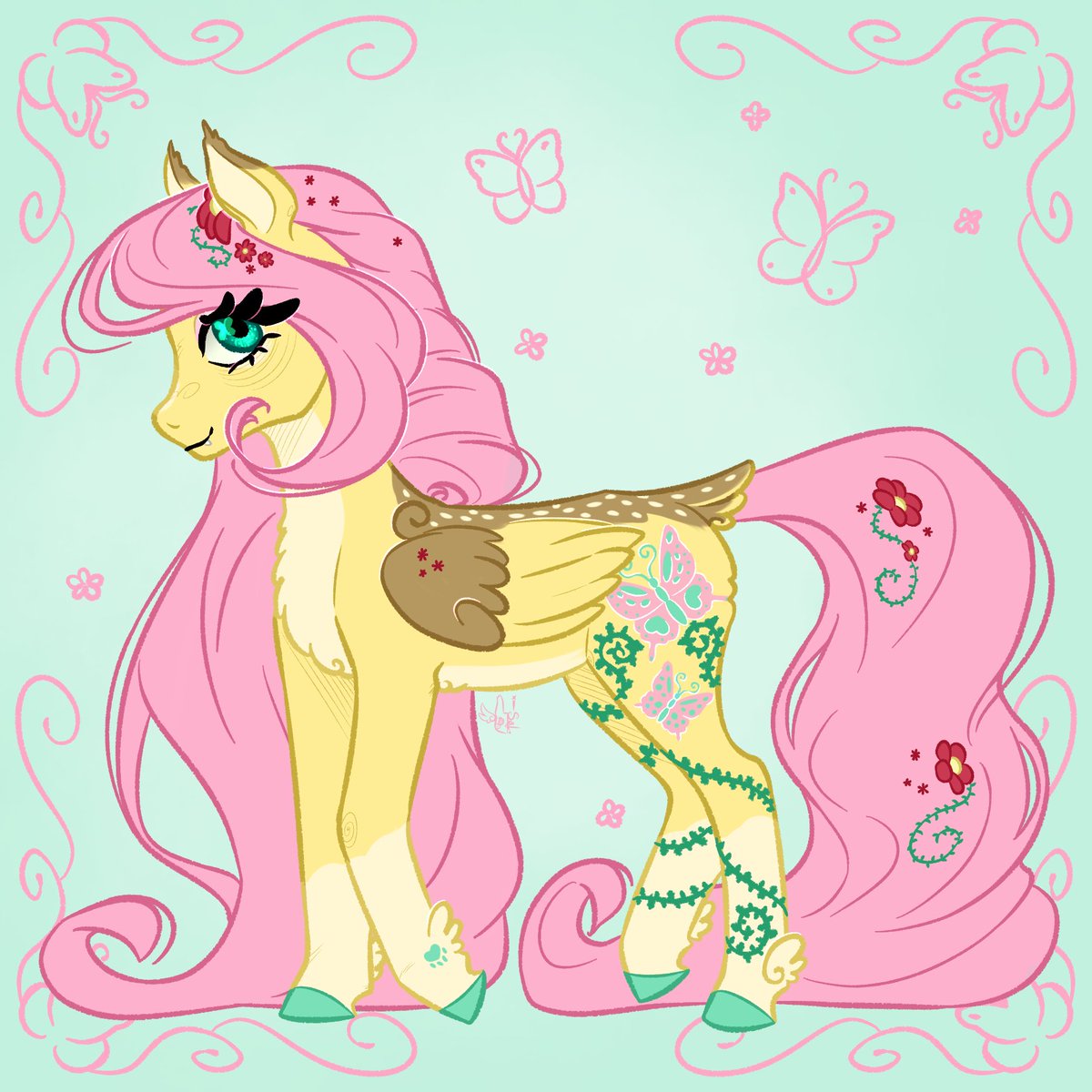 dinossal's tweet photo. Fluttershy in my artstyle
Flowers on her hair probably put there by squirrels 

#MLP #mlpfim #mlpfanart #Fluttershy #mylittlepony #MyLittlePonyArt #FluttershyFanart https://t.co/HwrvzO2E5X