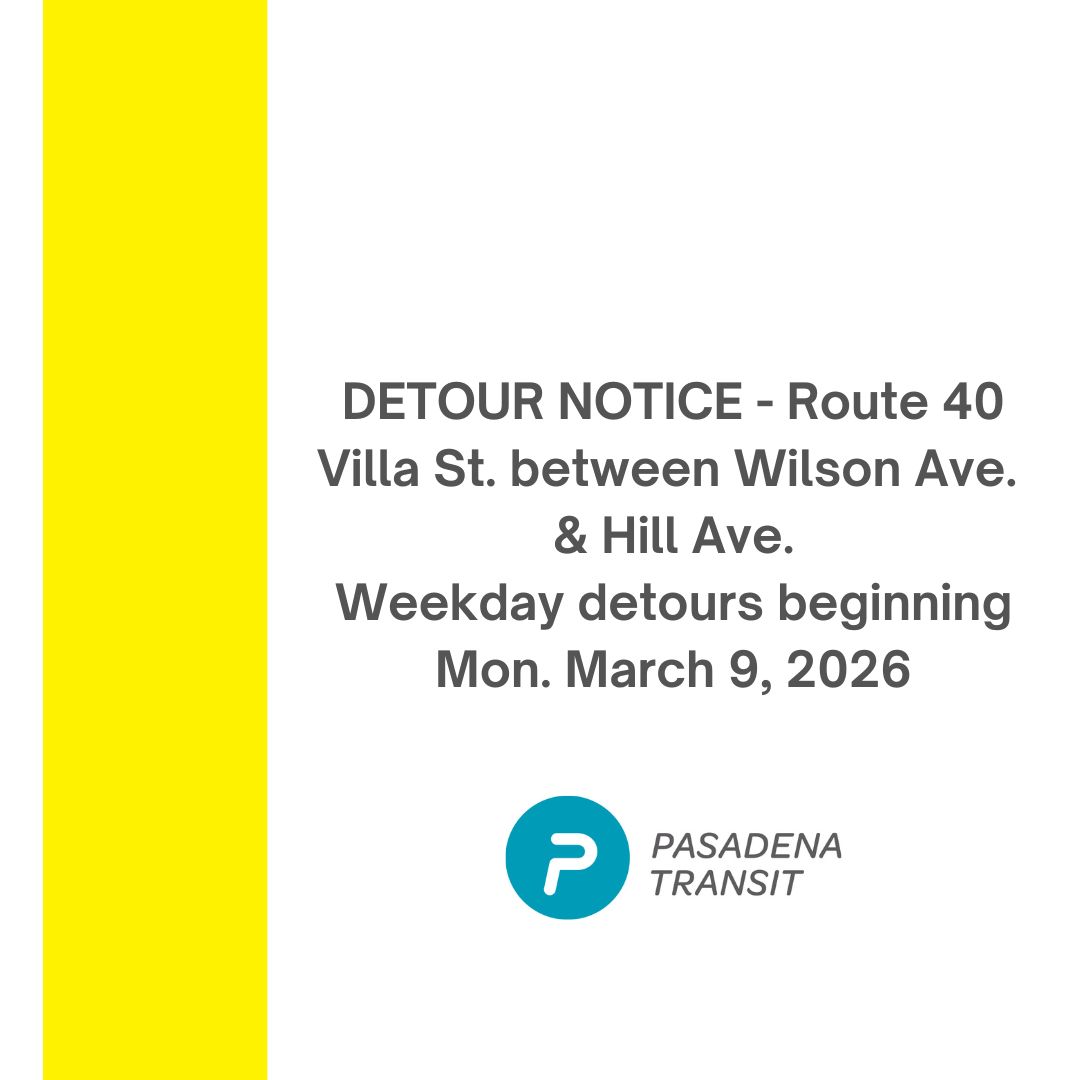 Pasadena Transit tweet media