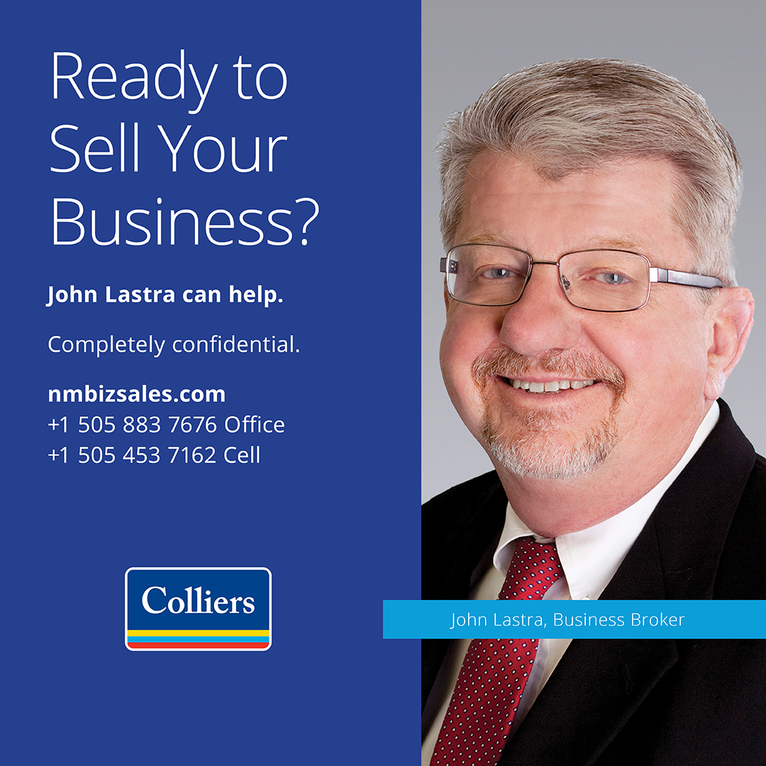 John Lastra has 40 years of success in selling businesses in Albuquerque and throughout New Mexico.

Work with the business broker with the most experience. Call John Lastra today.

Completely confidential.

nmbizsales.com  / 505 883 7676 or  505 453 7162