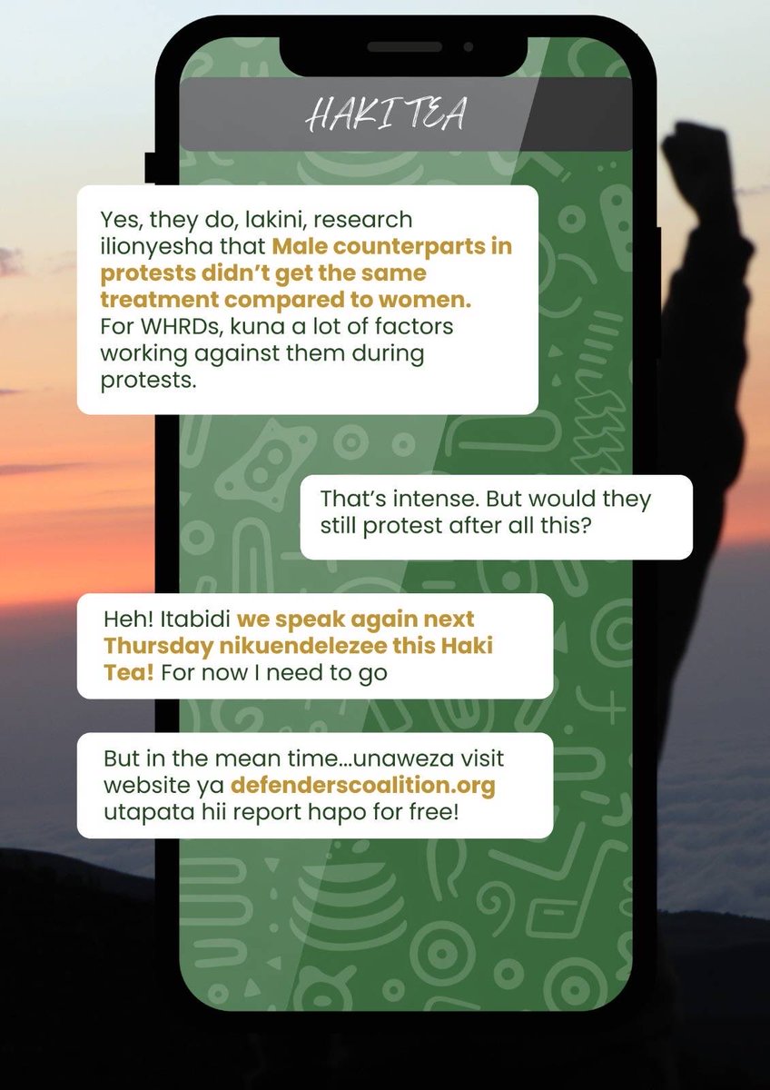 DefendersKE's tweet photo. Read more about Gendered Nature on the Right to Protest report here: https://t.co/8VnH7R8wxm
#CivicSpace #nowyouknowwhy https://t.co/AFk74u6qJn